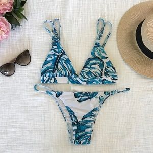 Leaf print bikini (new)